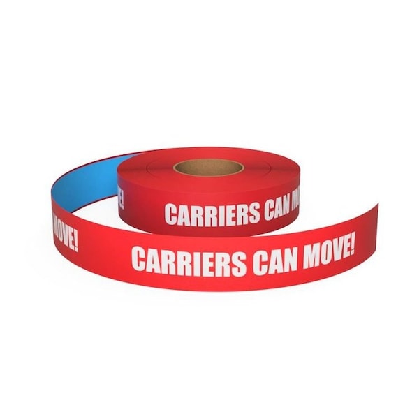Ergomat Durastripe In-Line Printing 2in x 50ft Red - CARRIERS CAN MOVE! DSIL250-R-CARRIERSCANMOVE - main